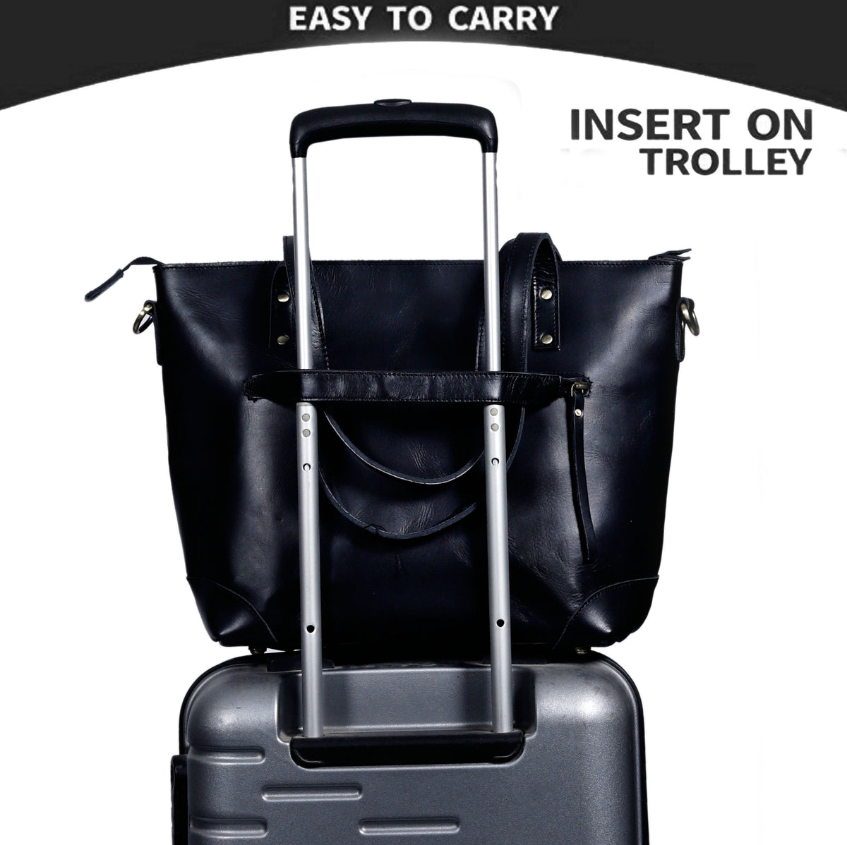 MARILYN BUFFALO LEATHER TOTE BAG - denverleathercraft