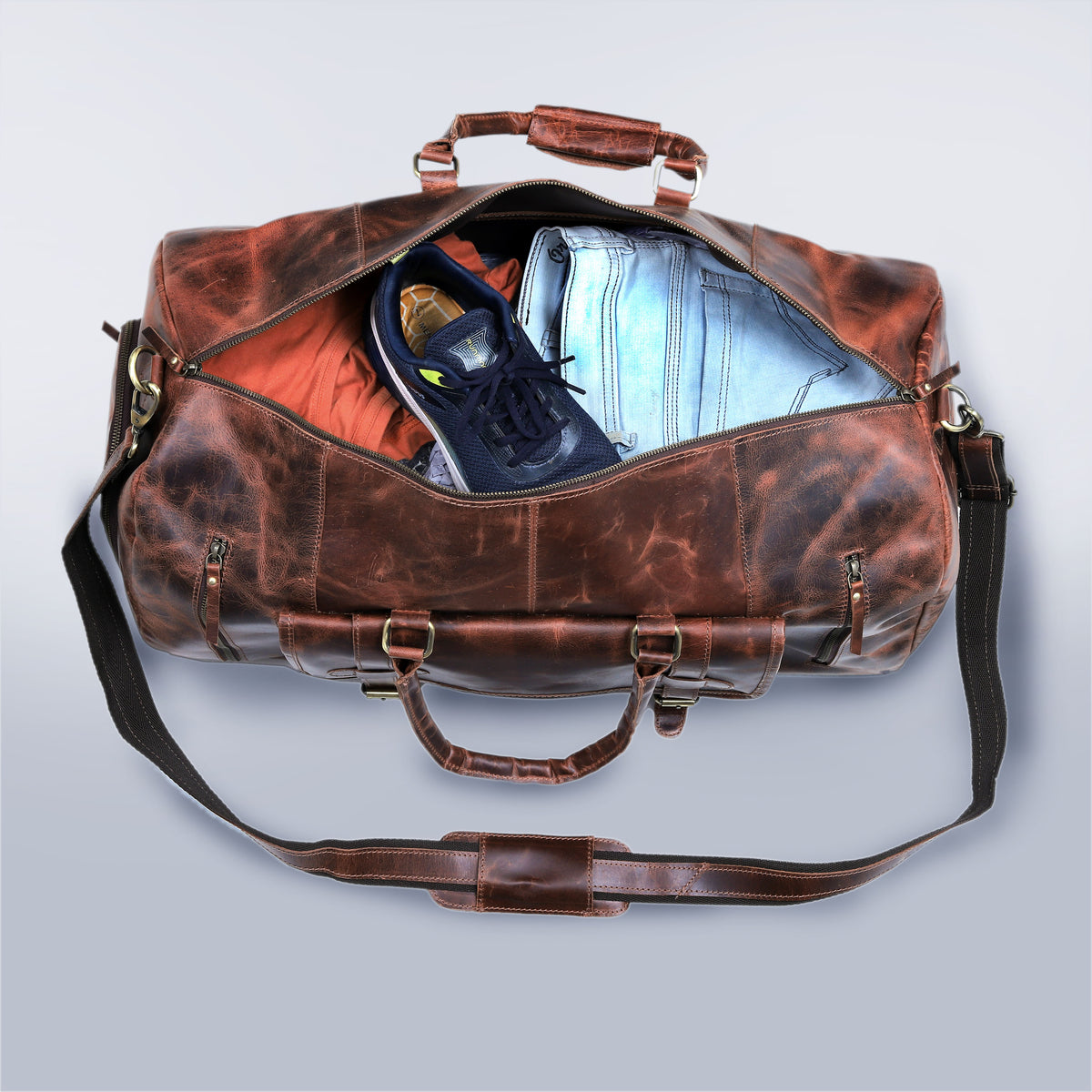 RIO LEATHER DUFFEL FOR MEN - denverleathercraft