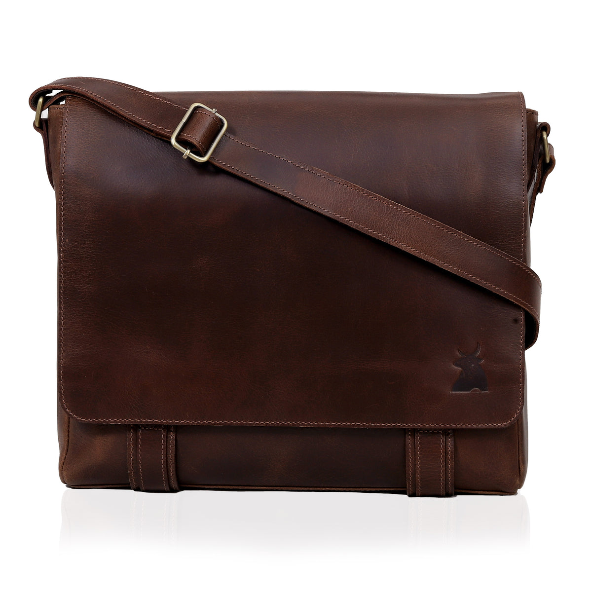 ATLANTA LEATHER MESSENGER BAG - denverleathercraft