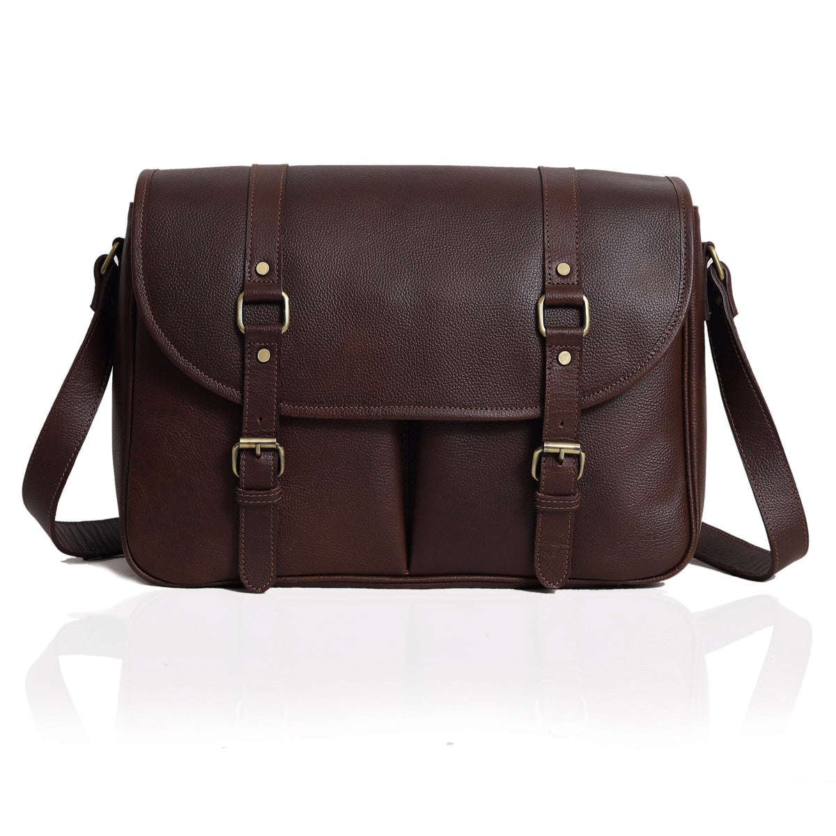 WASHINGTON LEATHER MESSENGER BAG - denverleathercraft
