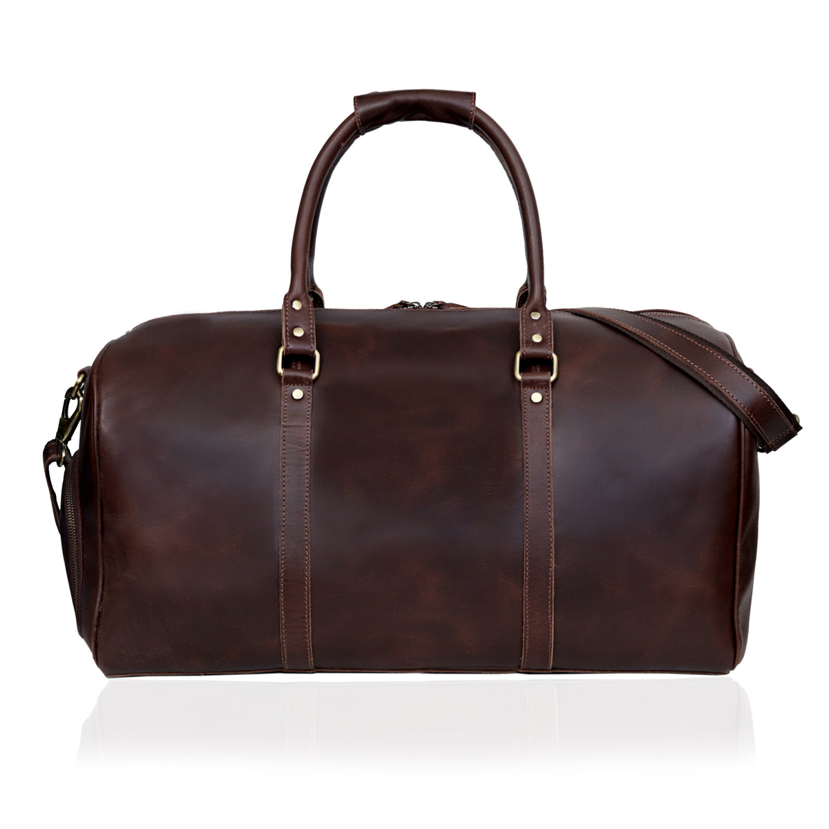 ALEXANDER LEATHER DUFFEL BAG FOR MEN - denverleathercraft
