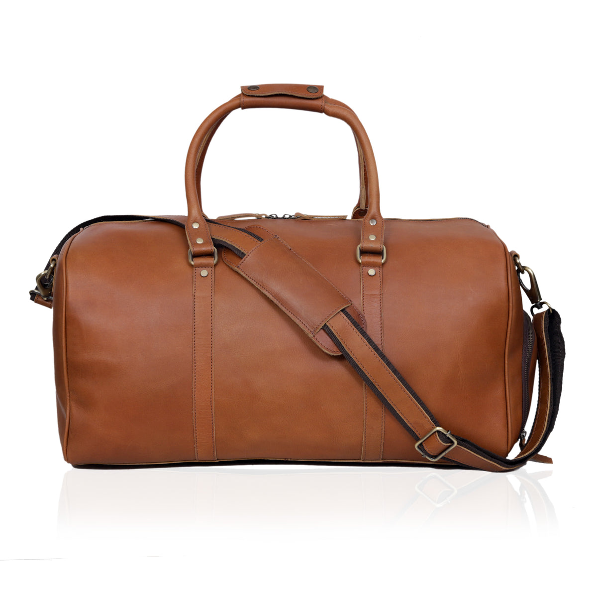 ALEXANDER LEATHER DUFFEL BAG FOR MEN - denverleathercraft