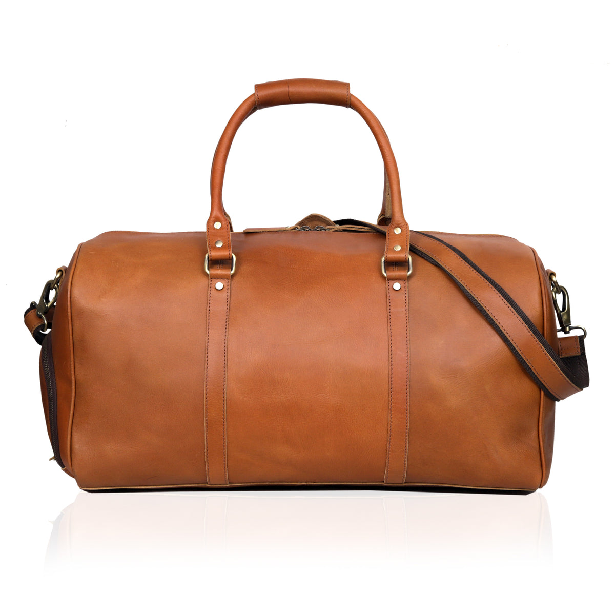 ALEXANDER LEATHER DUFFEL BAG FOR MEN - denverleathercraft