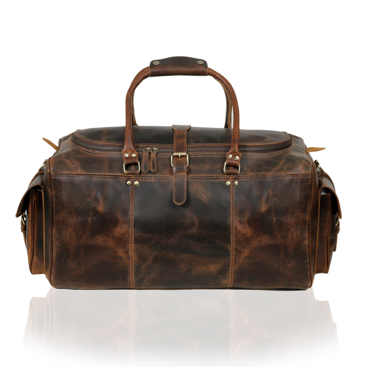 ITALIAN LEATHER DUFFLE BAG - denverleathercraft