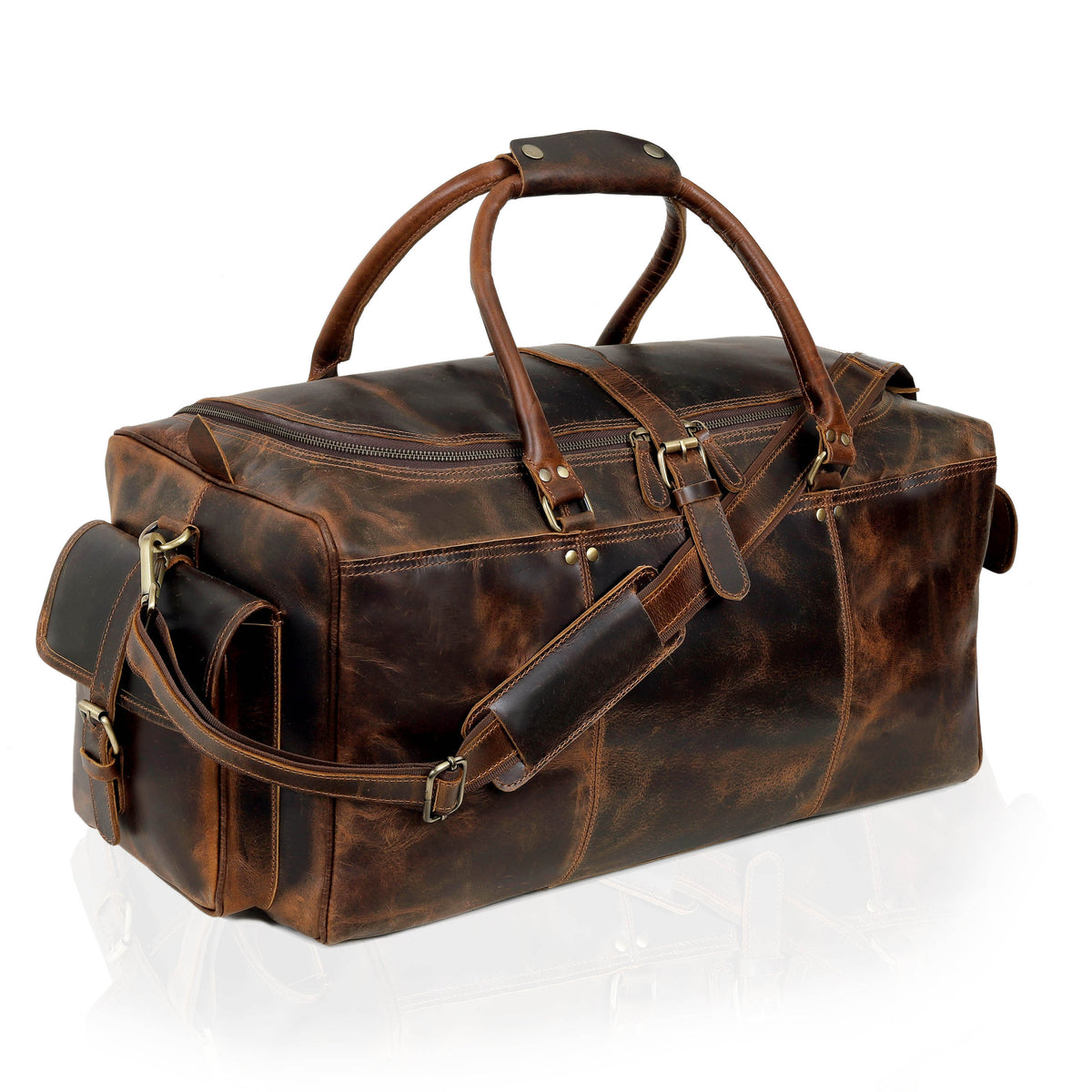 ITALIAN LEATHER DUFFLE BAG - denverleathercraft