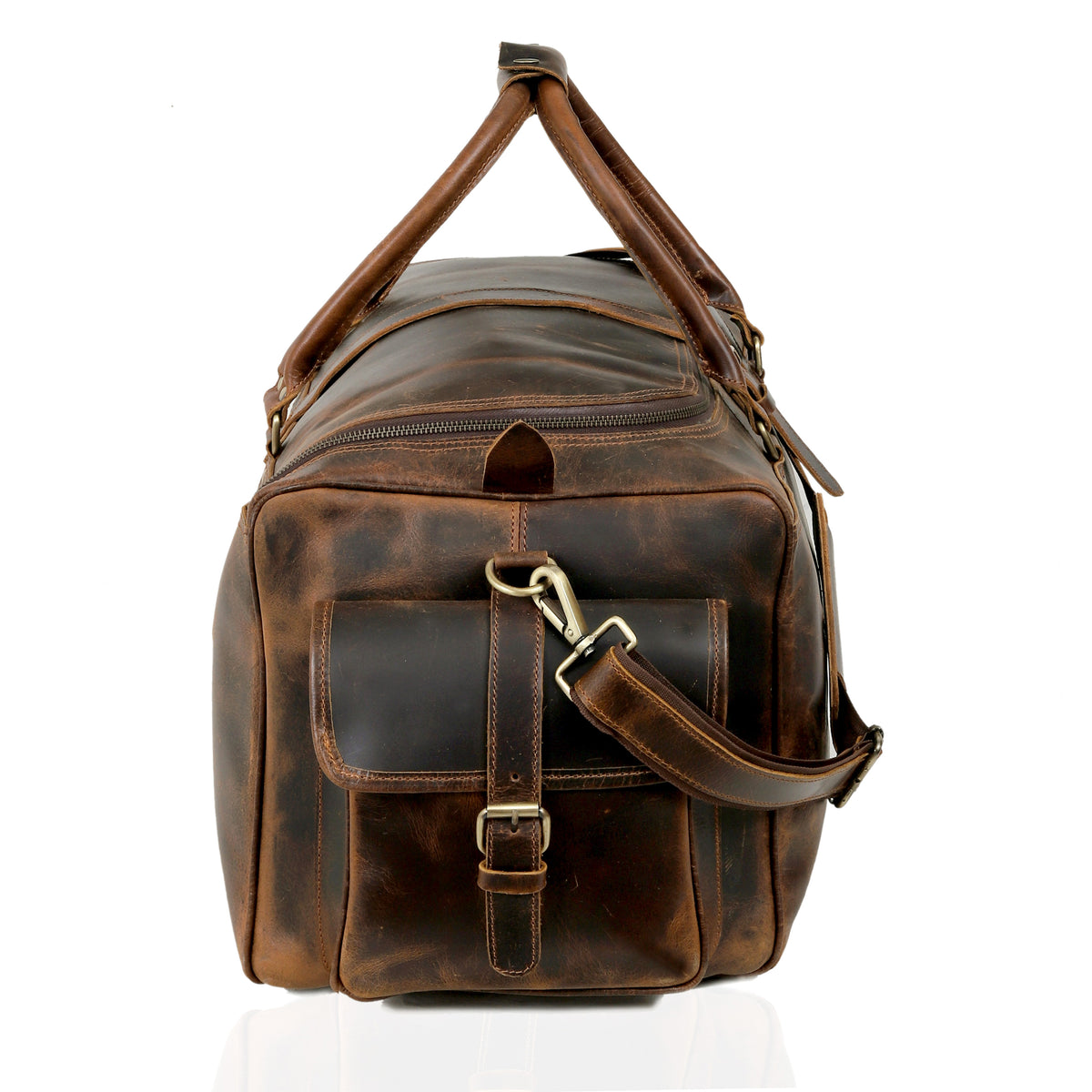 ITALIAN LEATHER DUFFLE BAG - denverleathercraft