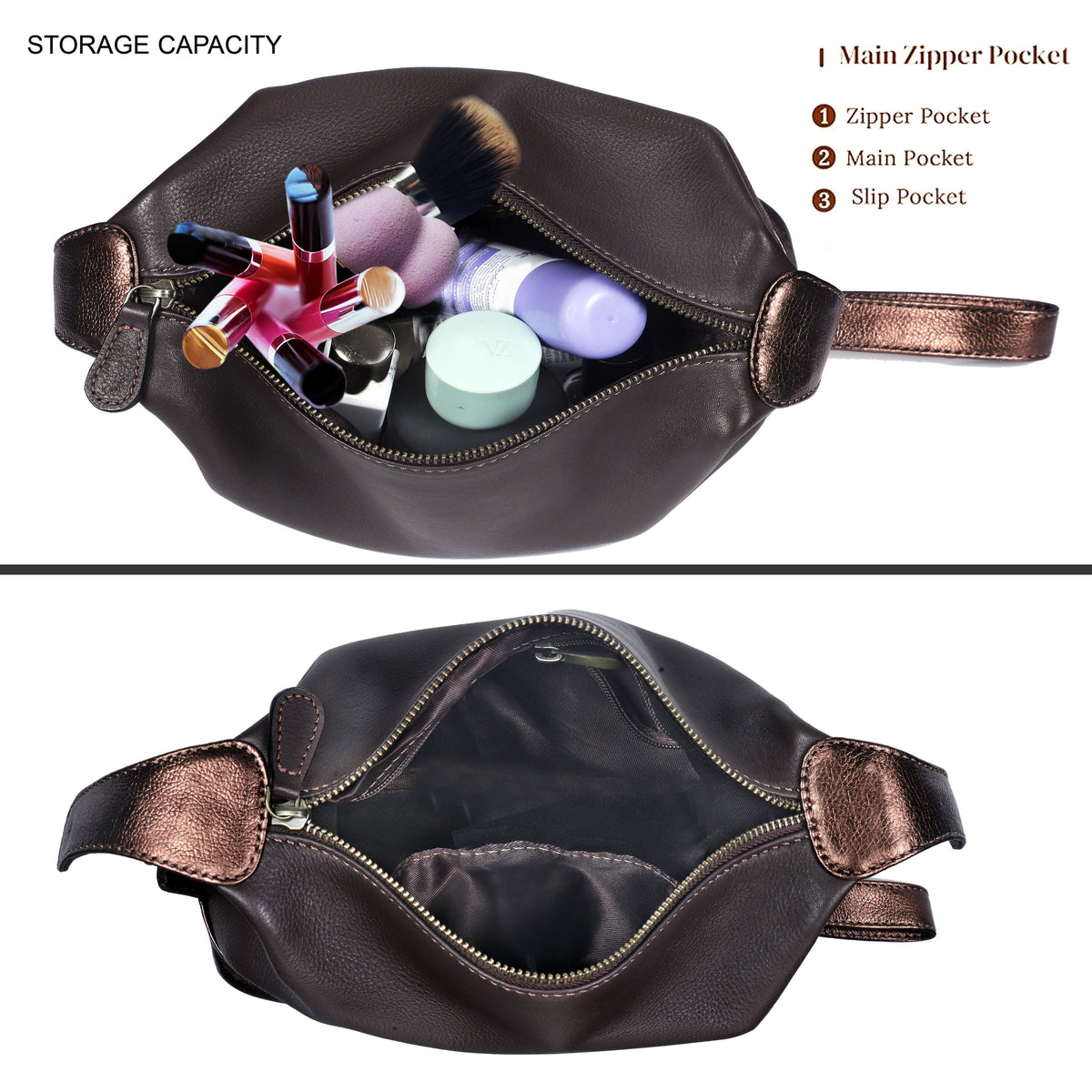 LUXE DUTCH LEATHER UNISEX DUFFEL BAG & TOILETRY BAG COMBO