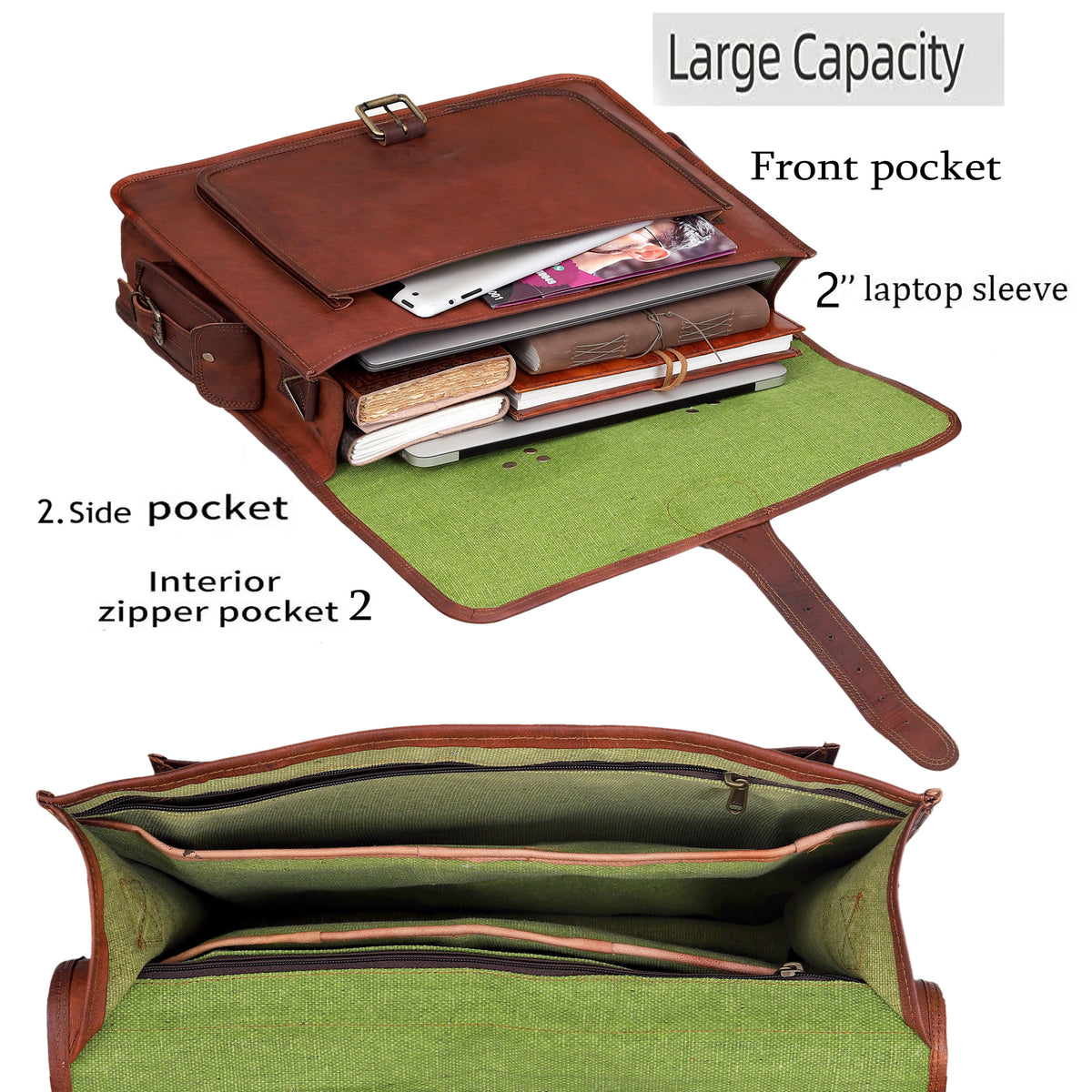 JOSH LEATHER MESSENGER BAG - denverleathercraft