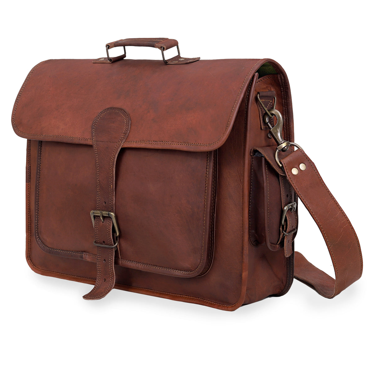 JOSH LEATHER MESSENGER BAG - denverleathercraft
