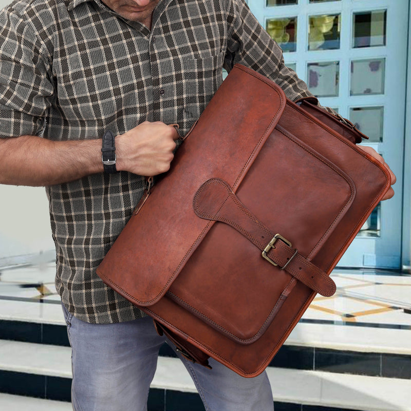 JOSH LEATHER MESSENGER BAG - denverleathercraft