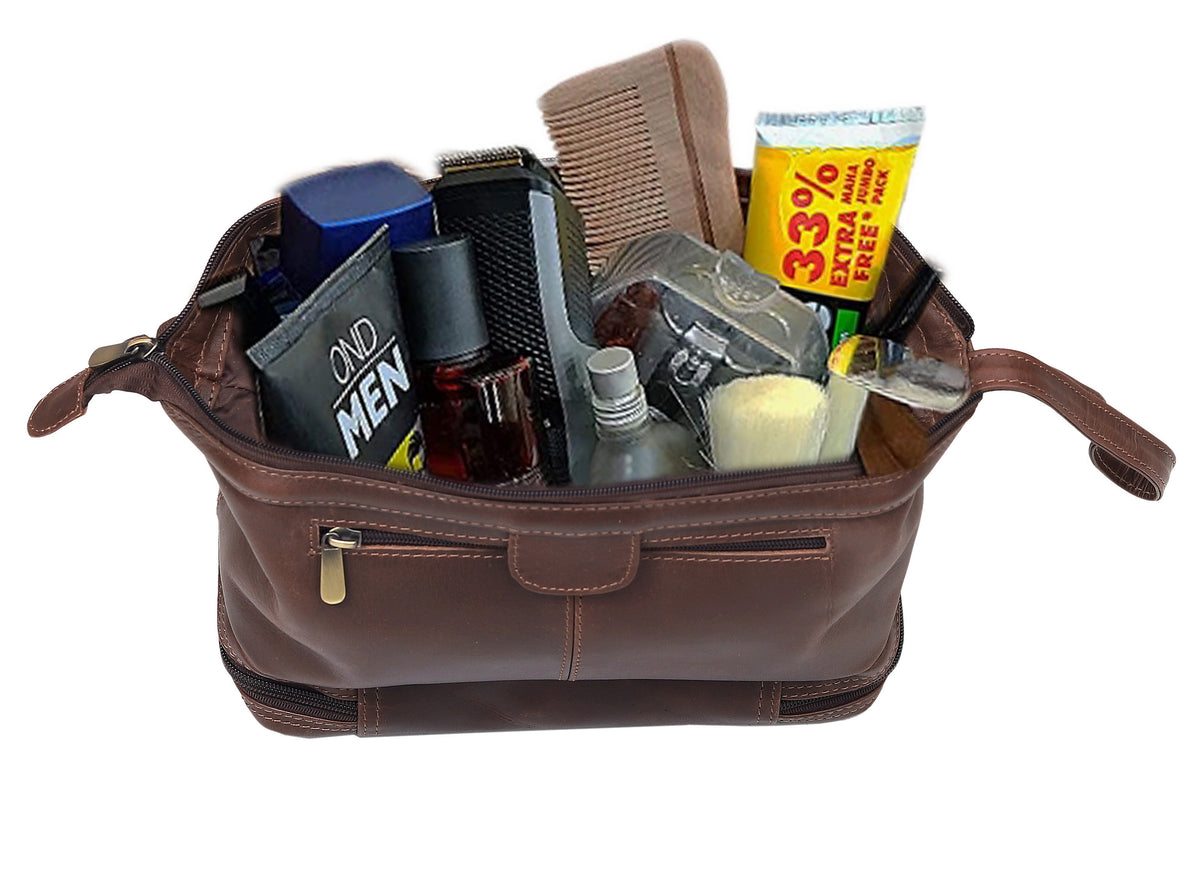 DELAWARE LEATHER TOILETRY & DOPP KIT - denverleathercraft