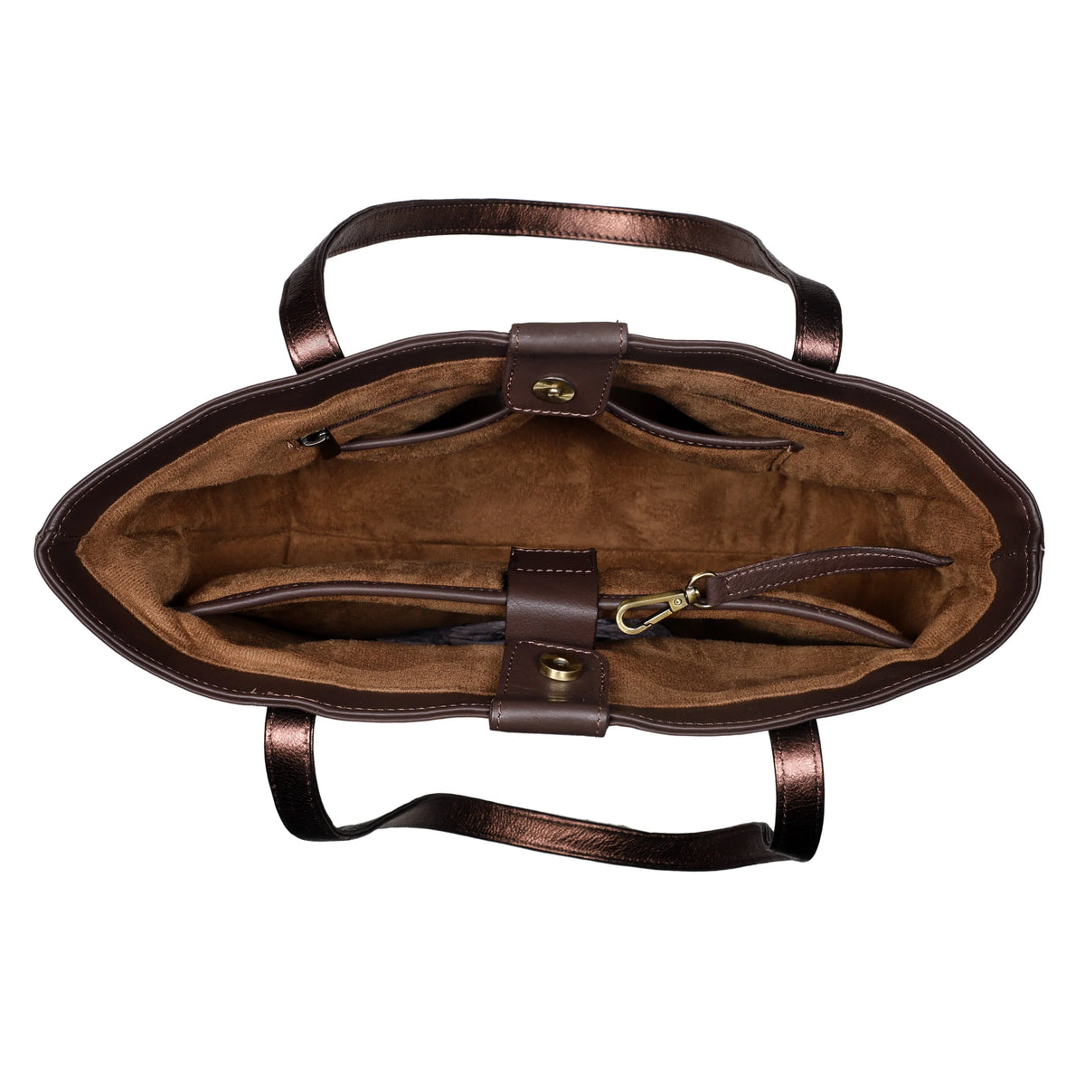 YUKON LEATHER TOTE BAG - CHOCO BROWN