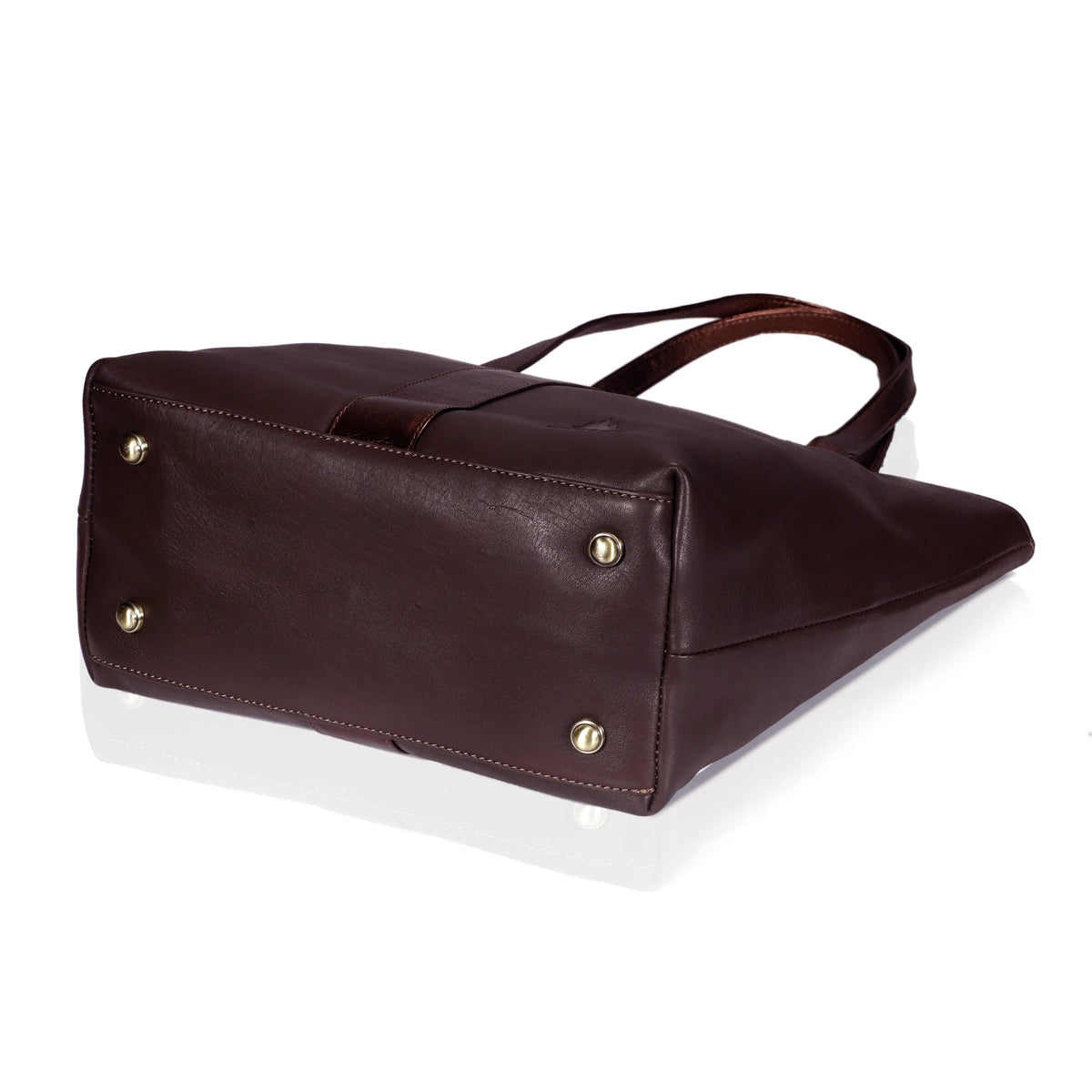 YUKON LEATHER TOTE BAG - CHOCO BROWN