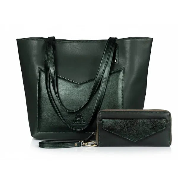 JULIET LEATHER TOTE BAG - CHOCO BROWN