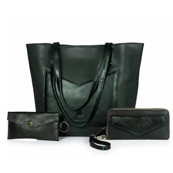 JULIET LEATHER TOTE BAG - CHOCO BROWN