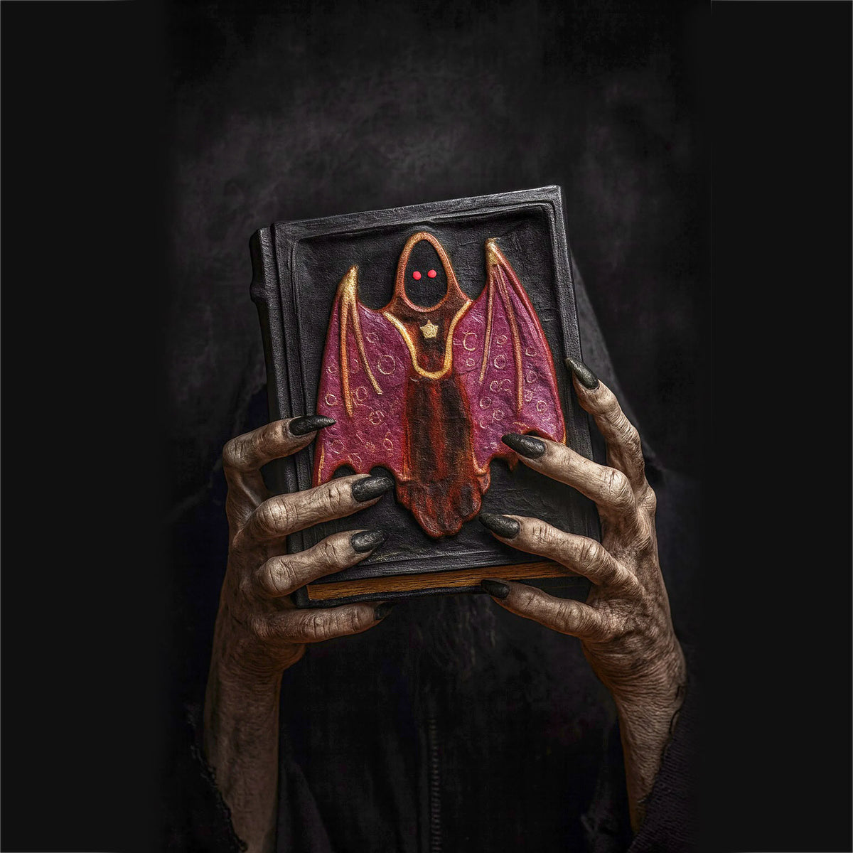 Spooky Leather Journal – The Cloaked Bat Guardian