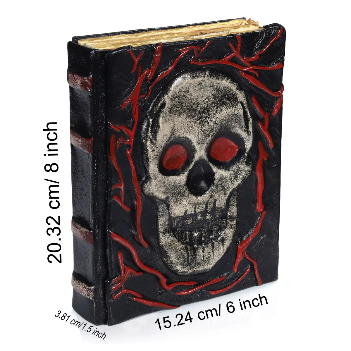 Haunted Skull Leather Journal
