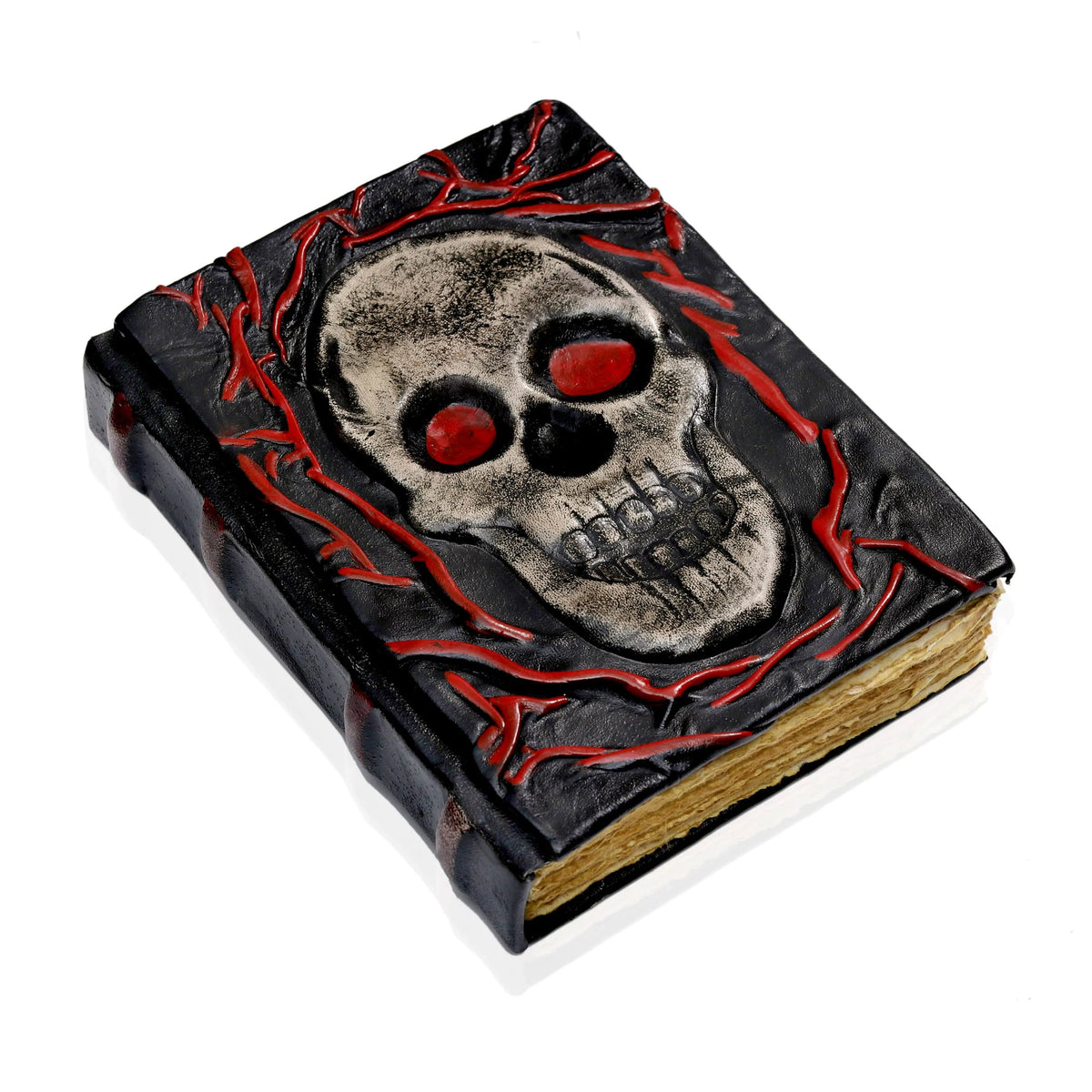 Haunted Skull Leather Journal
