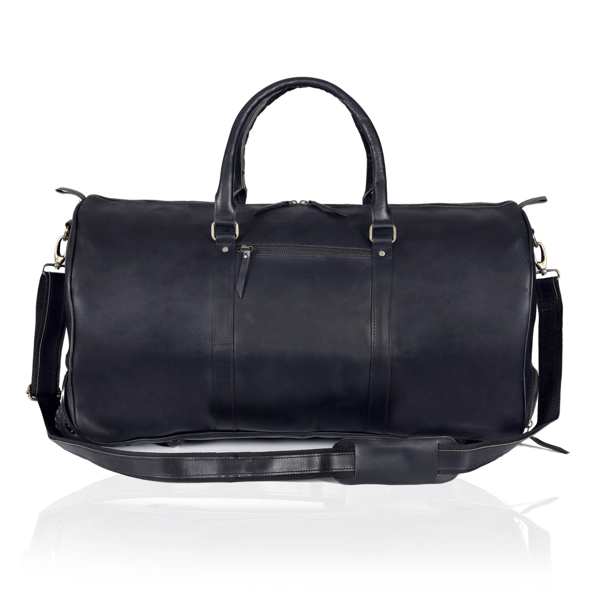 Premium-Trolley-Reisetasche aus Leder – Braun