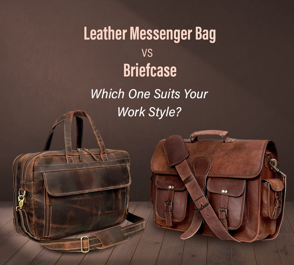 Leather Messenger Bag vs Briefcase – Which One Suits Your Work Style?