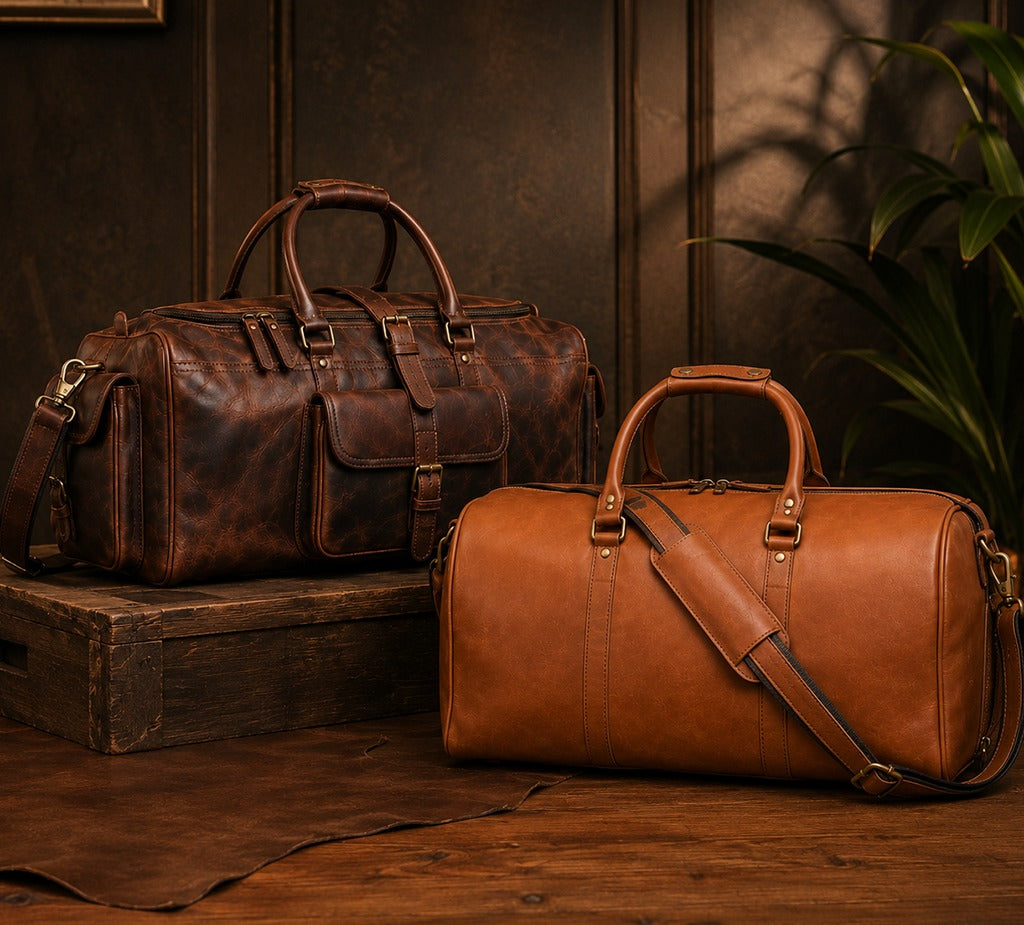 6 Premium Leather Duffel Bags for Men – Perfect for Travel, Gym & Weekend Getaways