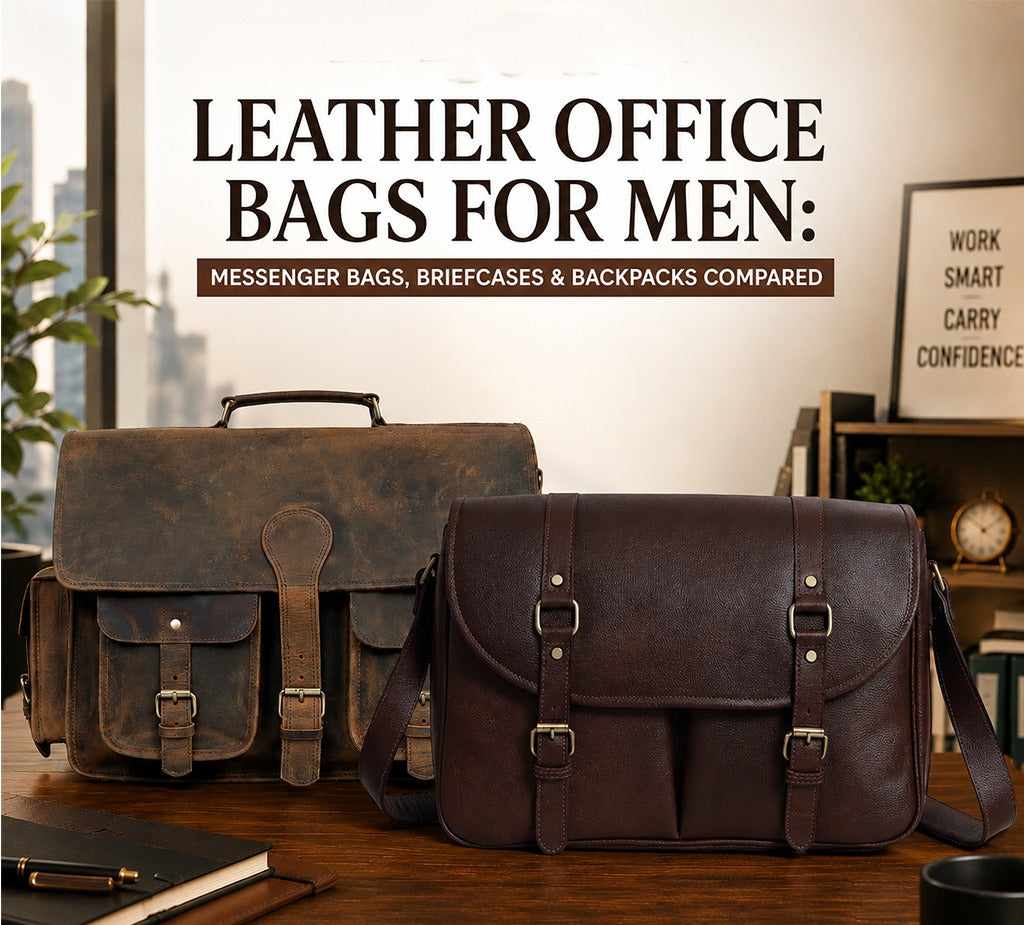 Leather Office Bags for Men: Messenger Bags, Briefcases & Backpacks Compared