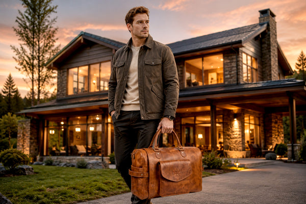 COMPASS PREMIUM LEATHER DUFFEL BAG