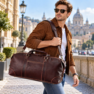 DUTCH LEATHER DUFFEL BAG MEN - denverleathercraft