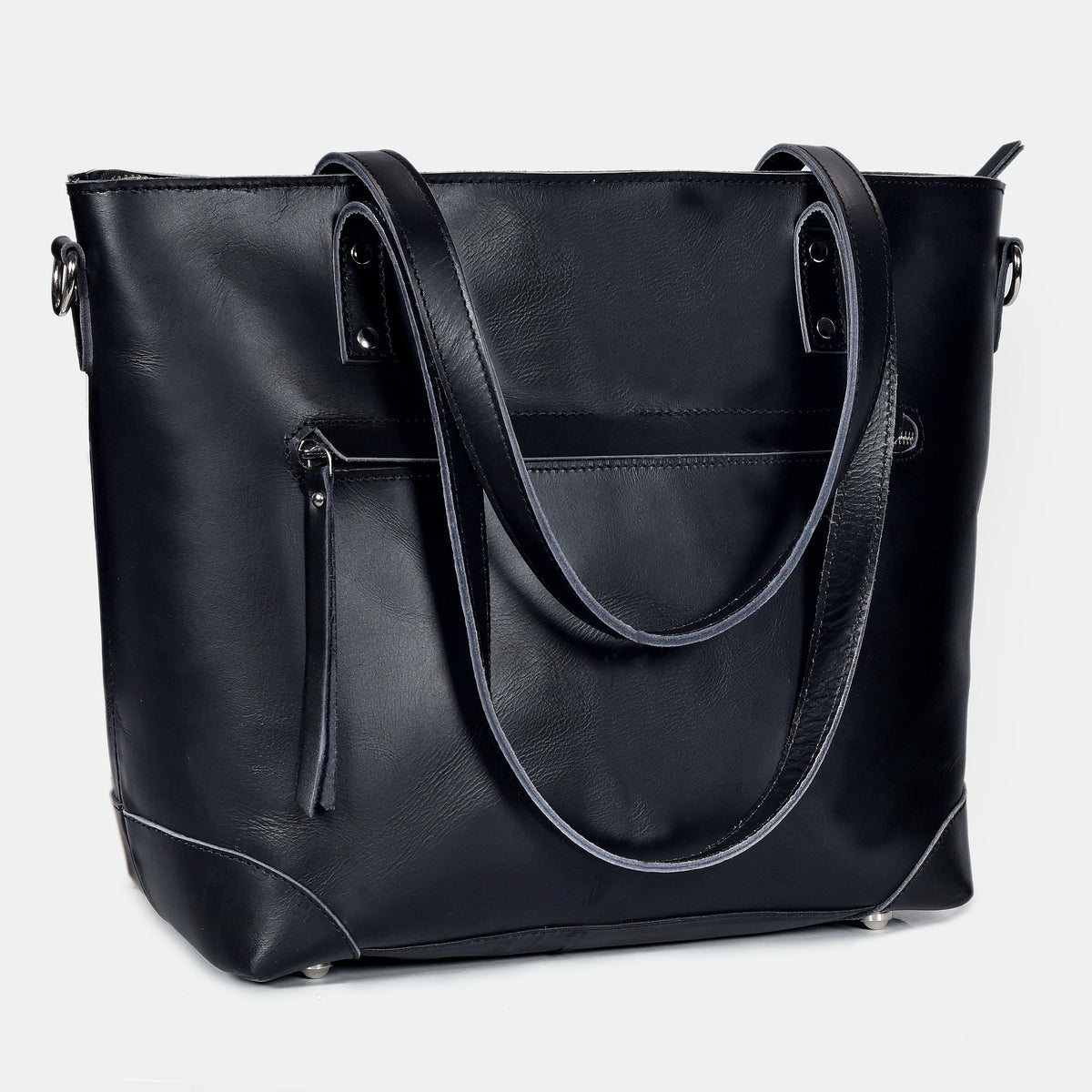 MARILYN BUFFALO LEATHER TOTE BAG - denverleathercraft