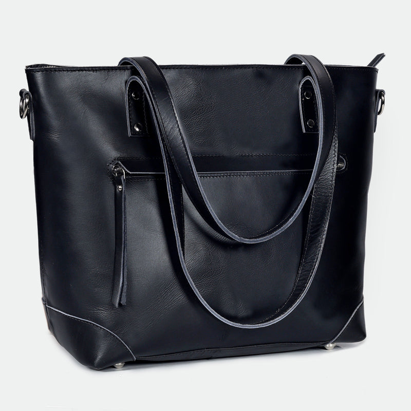 MARILYN BUFFALO LEATHER TOTE BAG - denverleathercraft