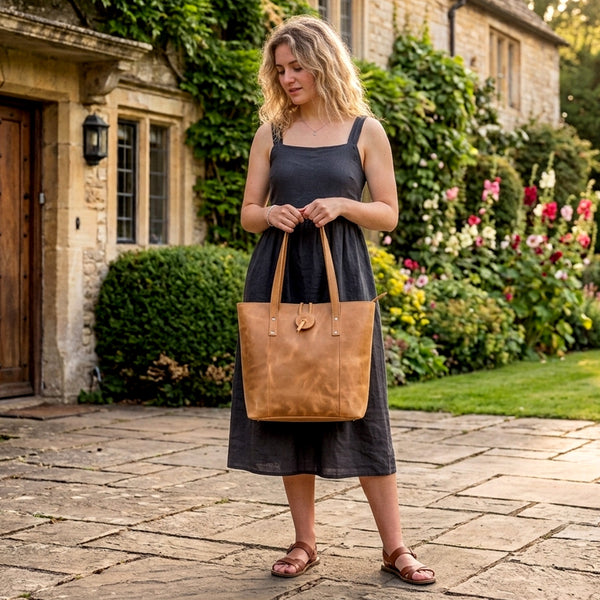Savannah Almost Perfect Leather Tote Bag