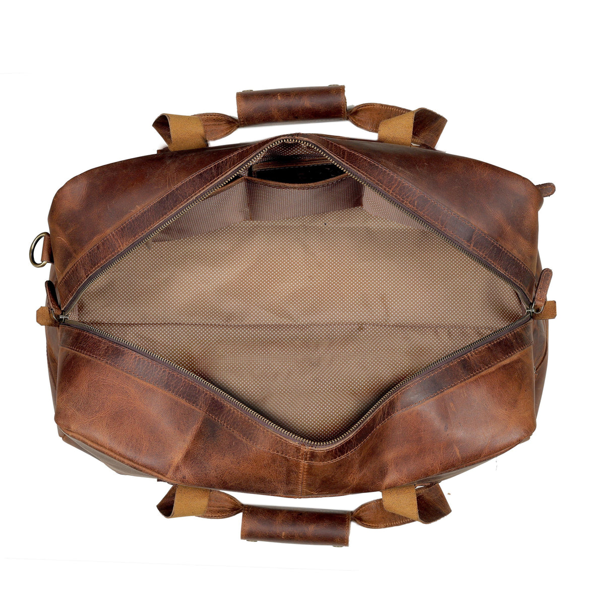 Leather Travel Duffel Bag