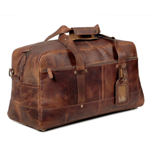 Leather Travel Duffel Bag - Women