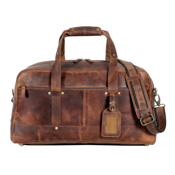 Leather Travel Duffel Bag