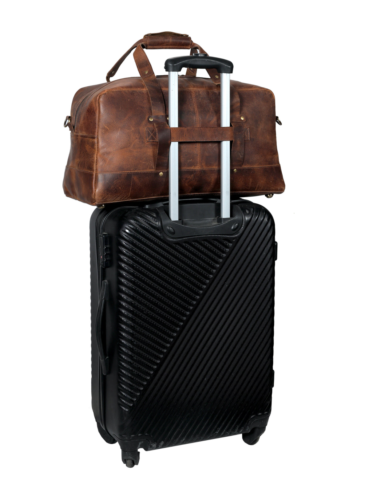 Leather Travel Duffel Bag