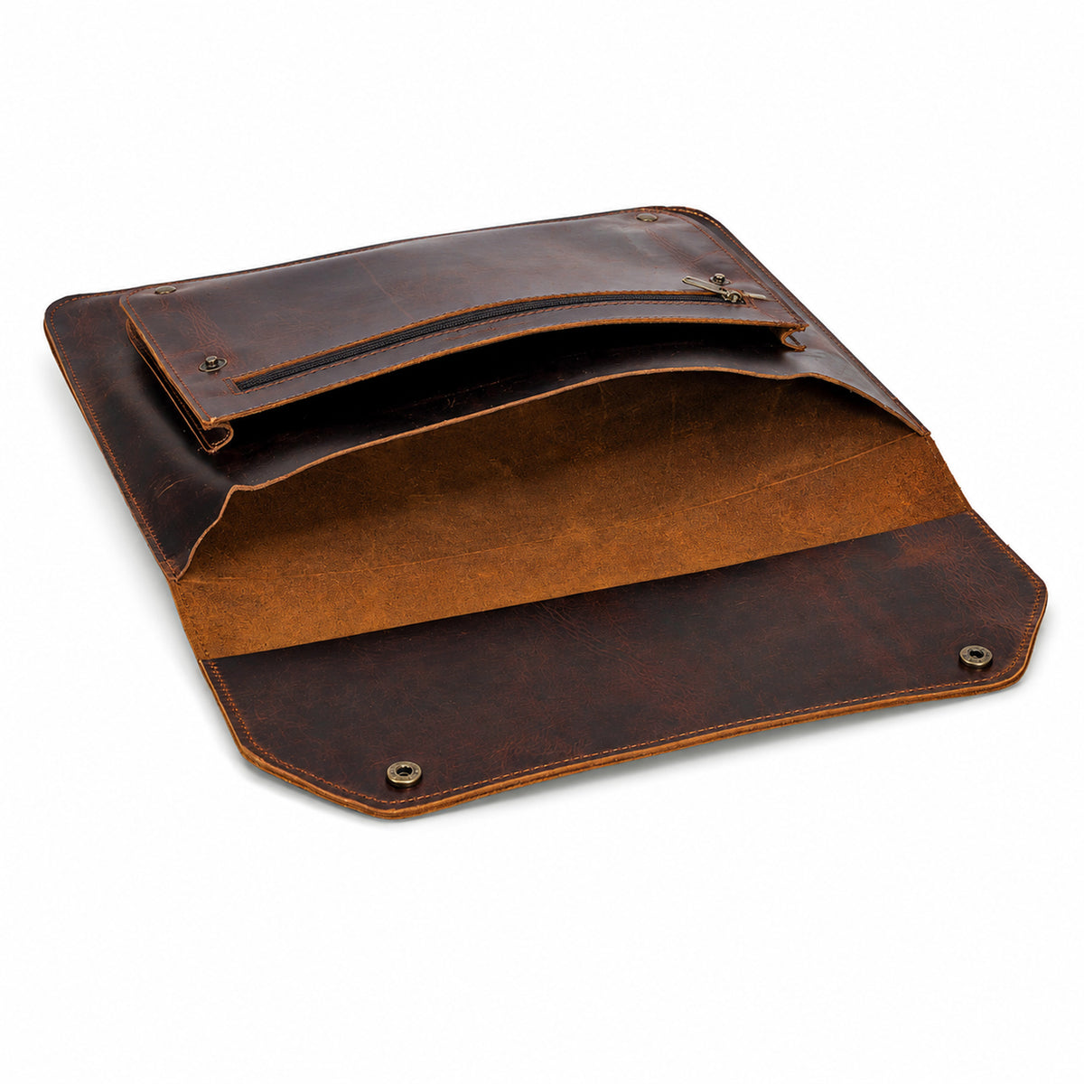 Leather laptop sleeve