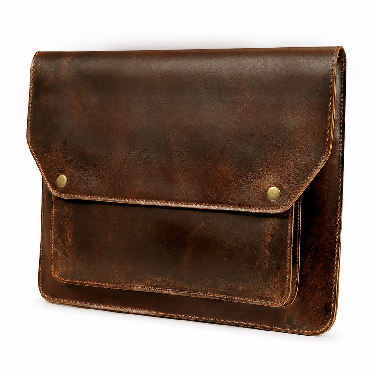 Leather laptop sleeve