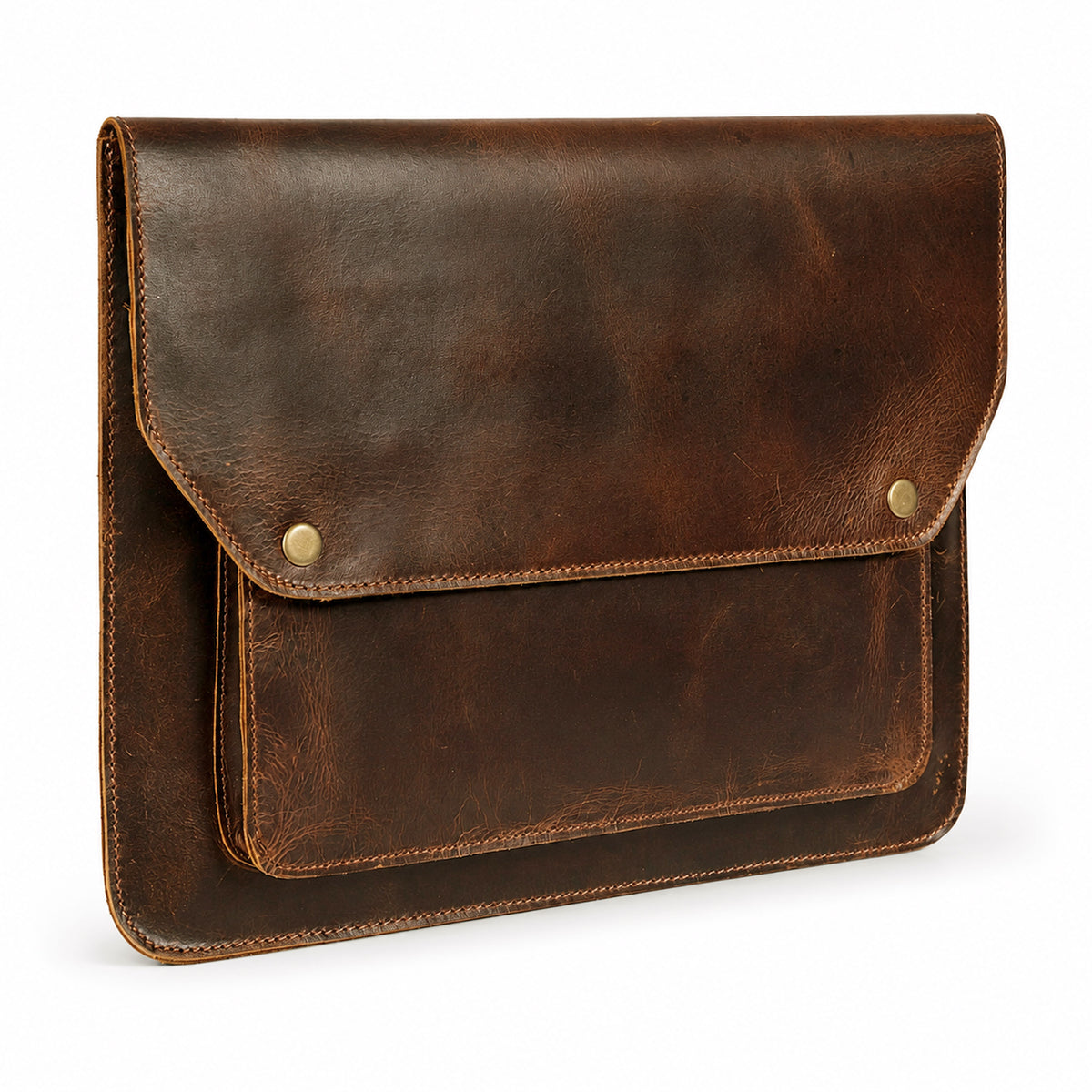 Leather laptop sleeve