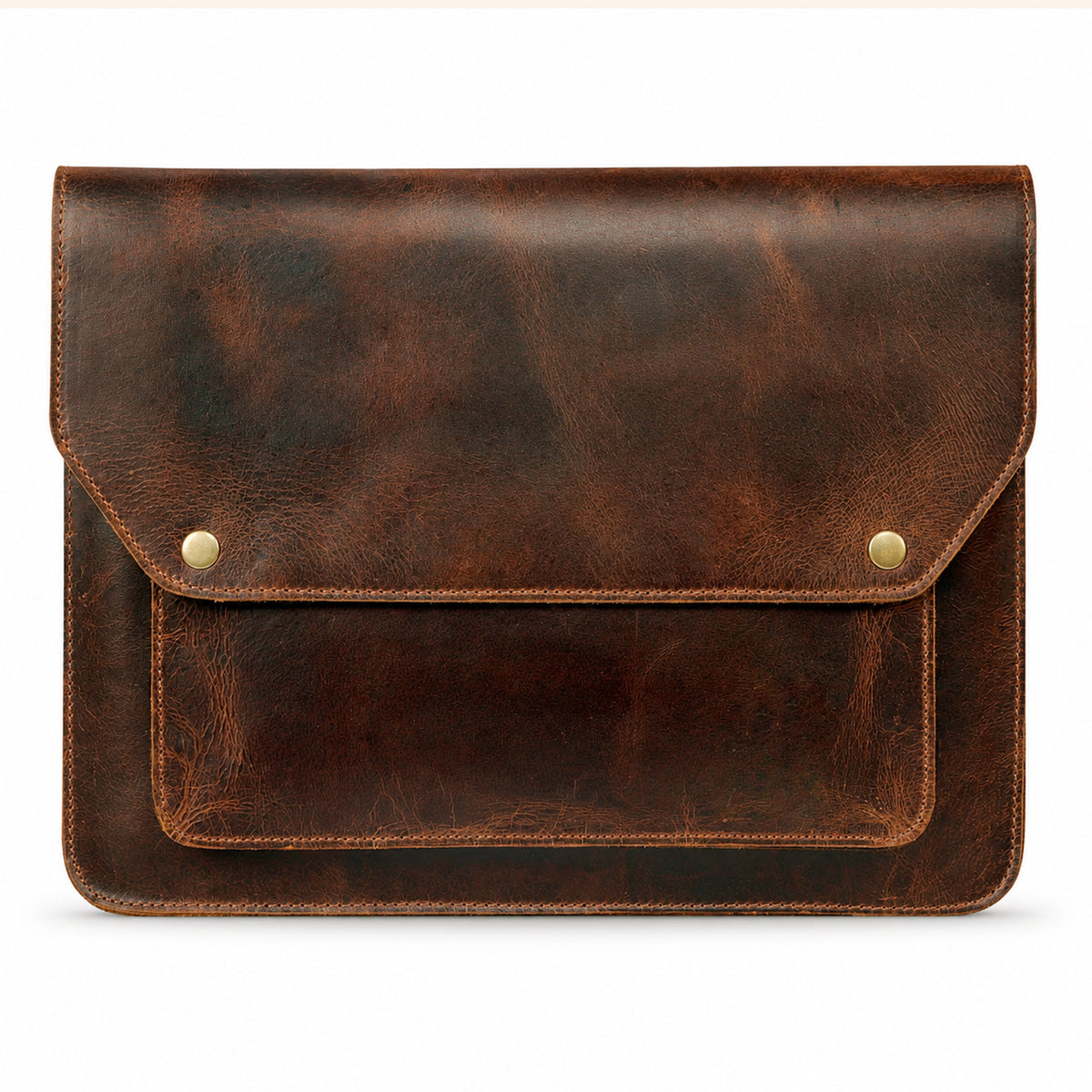 Leather laptop sleeve