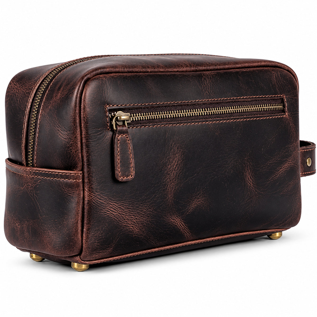 COMPASS PREMIUM LEATHER TOILETRY DOPP KIT