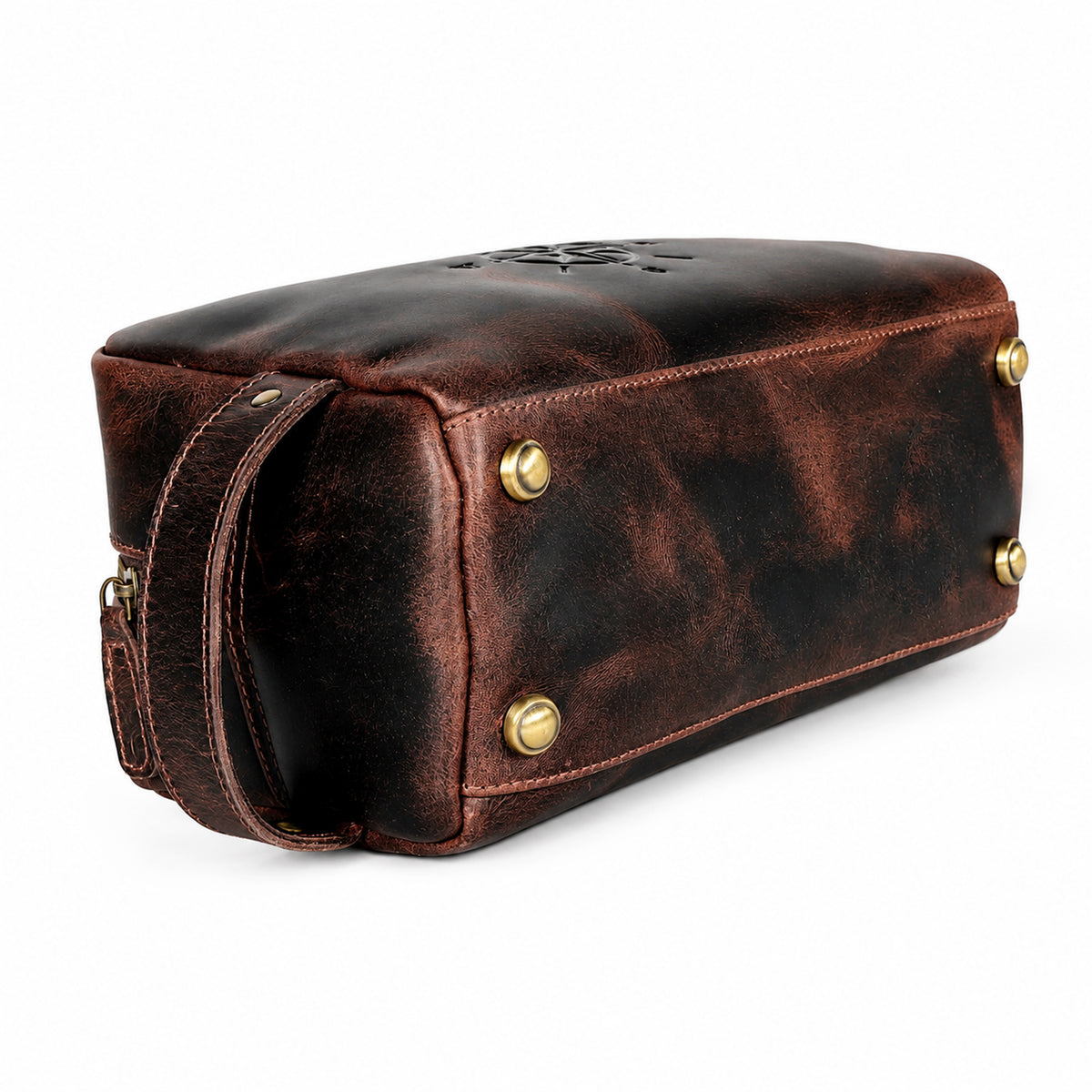 COMPASS PREMIUM LEATHER TOILETRY DOPP KIT