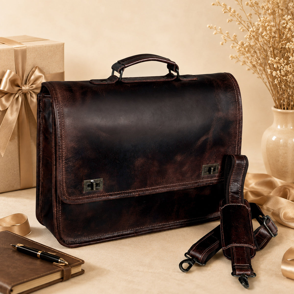 Captain Leather Messenger Bag