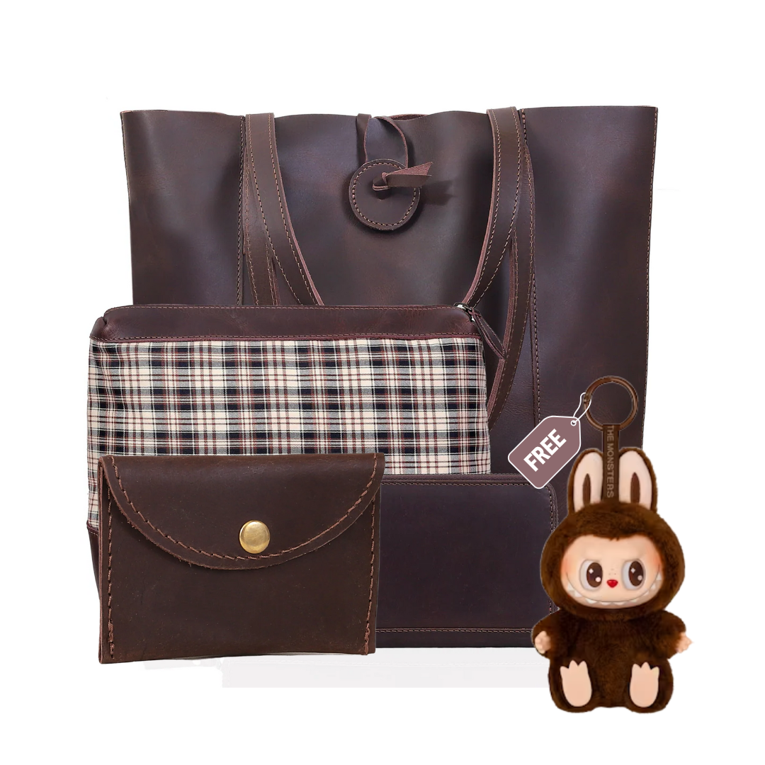 SEINNA LEATHER TOTE BAG