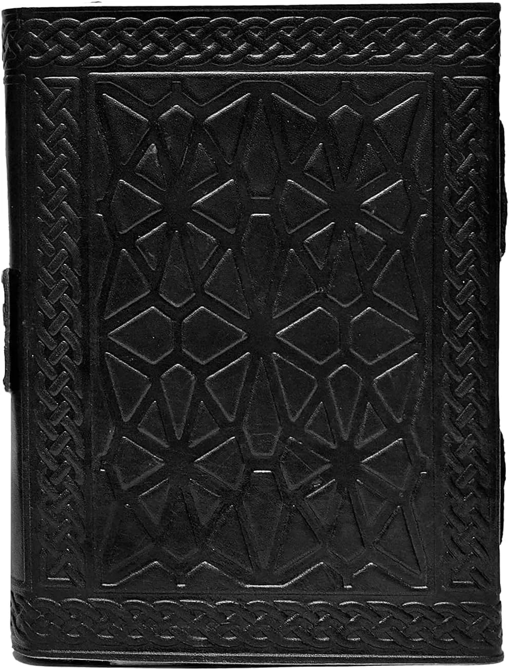 3 Moon Black Lapiz Embossed Vintage Leather Journal