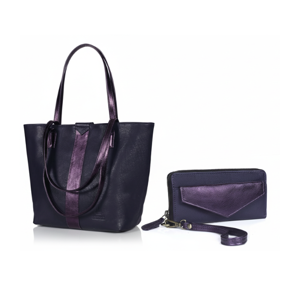 Marilyn Buffalo Leather Tote + Wallet
