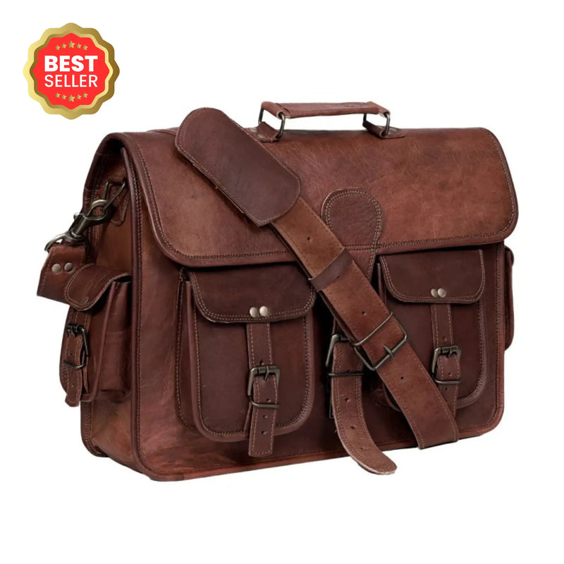 MADDISON LEATHER MESSENGER LAPTOP BAG - denverleathercraft