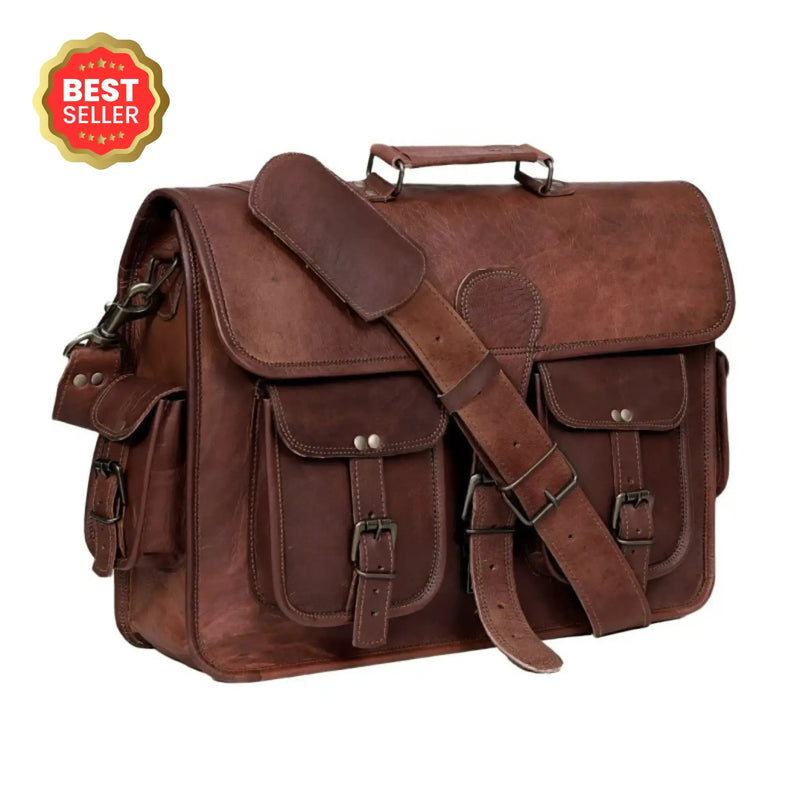 Genuine Leather Messenger And Work Combo Set - denverleathercraft