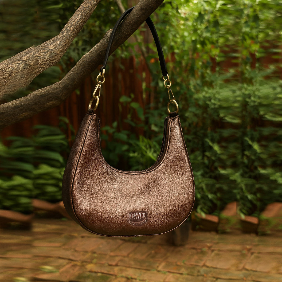HALF MOON LEATHER PURSE - denverleathercraft