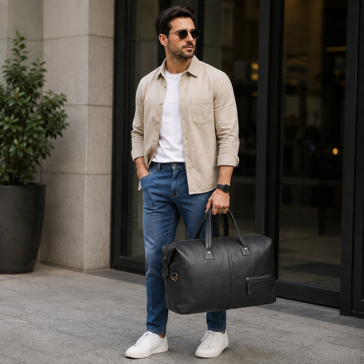 ALEXANDER LEDER-REISETASCHE FÜR HERREN