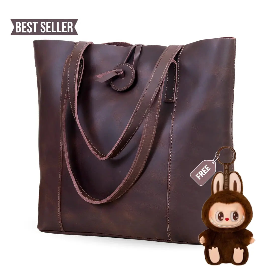 SEINNA LEATHER TOTE BAG